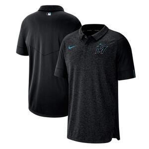 Men's Nike Black Miami Marlins Authentic Collection Elite Performance Polo XL